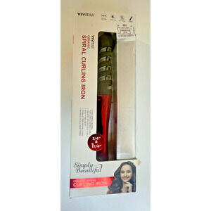 Vivitar Ceramic Spiral Curling Iron ¾'' & 1 ¼'' Simply Beautiful